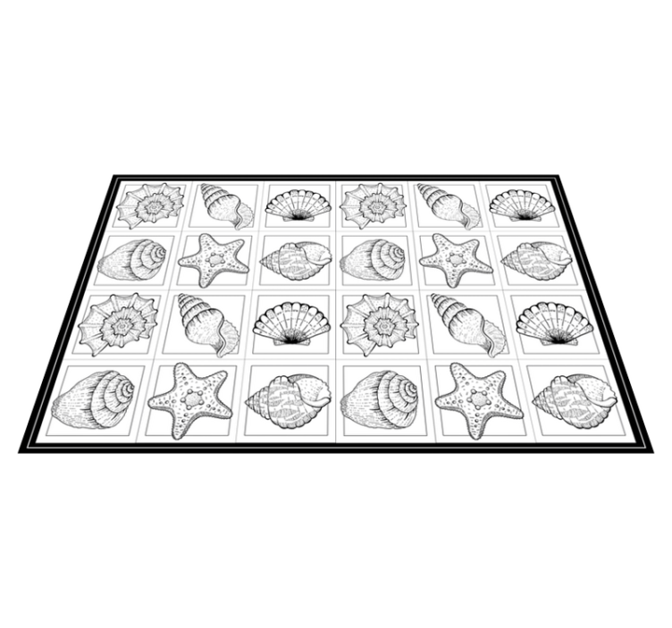 Tapete vinílico natureza arte em conchas - TenStickers