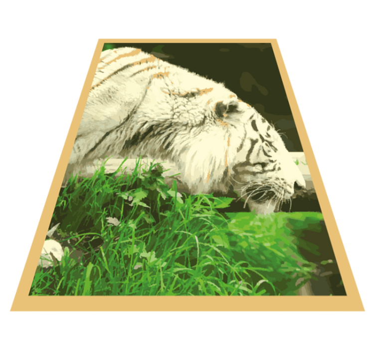 Tapete de vinil animal tigre branco - TenStickers