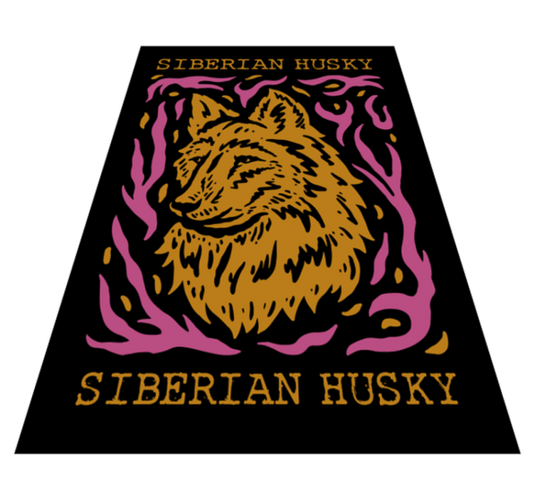 Tapete vinílico de animais retrato de husky siberiano - TenStickers