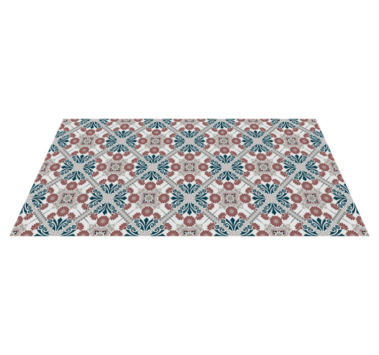 Tapete vinílico azulejos arranjo botânico - TenStickers