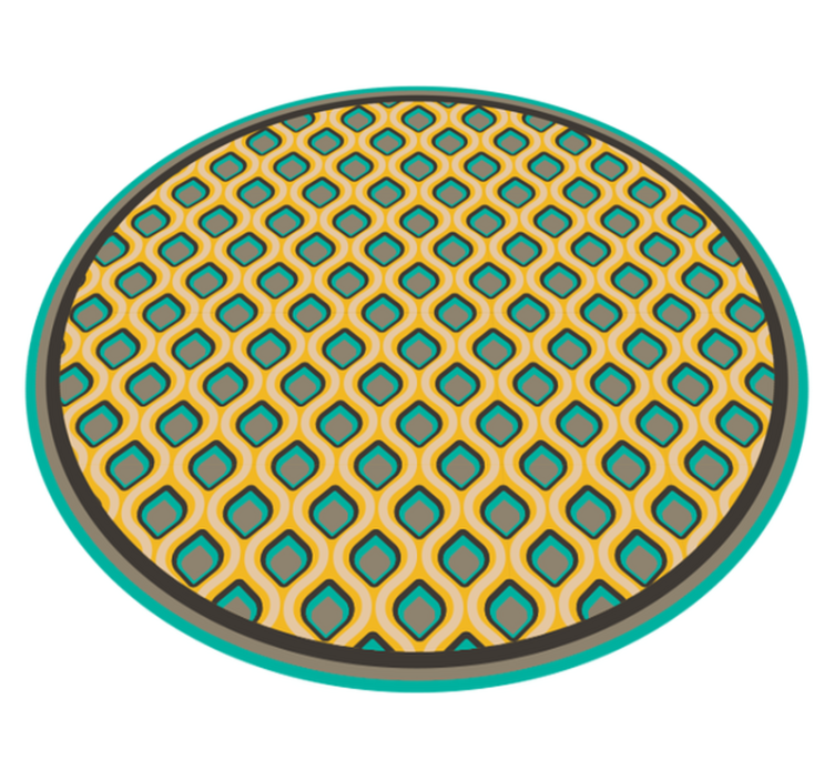 Tapete vinílico cozinha padrão mod de meados do século - TenStickers