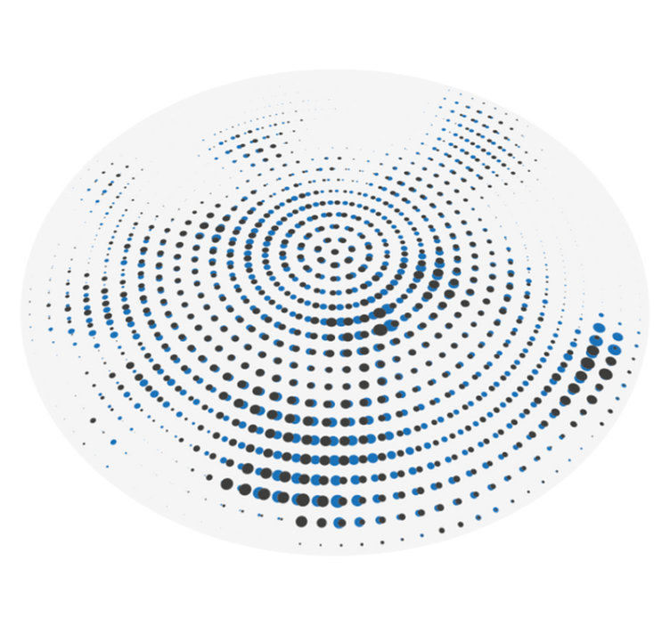 Tapete vinílico geométricas motivo de ponto redondo - TenStickers