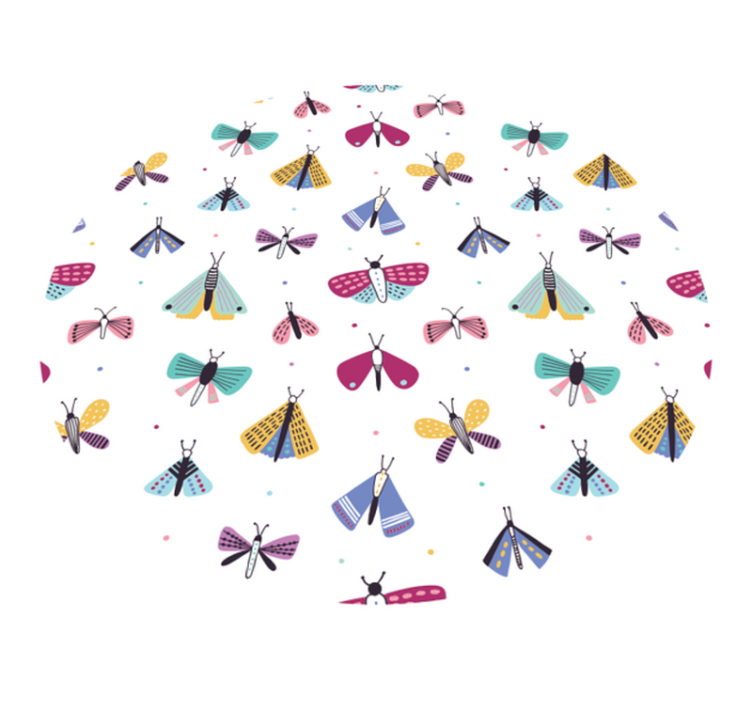 Tapete vinílico para bebés coleção de insetos coloridos - TenStickers