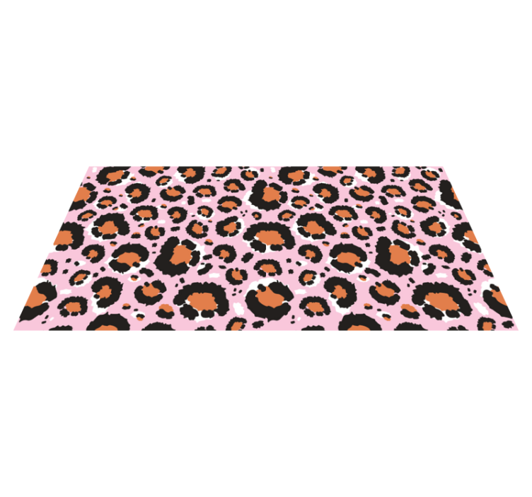 Tapete vinílico estampa de animal motivo de leopardo rosa - TenStickers