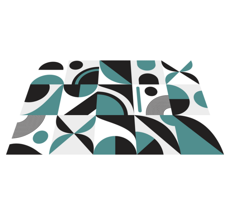 Tapete vinílico geométricas arranjo abstrato - TenStickers