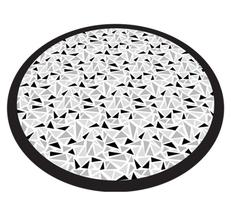 Tapete vinílico geométricas triângulos pretos e cinzas - TenStickers