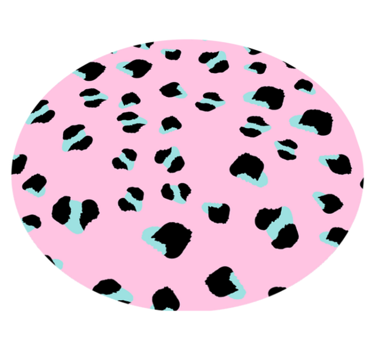 Tapete vinílico estampa de animal manchas de leopardo rosa - TenStickers