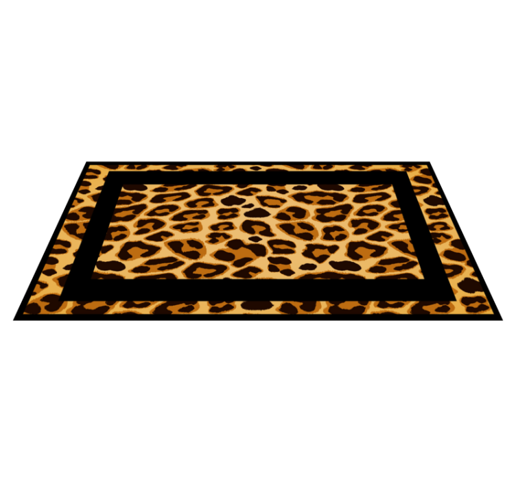 Tapete vinílico estampa de animal motivo leopardo retangular - TenStickers