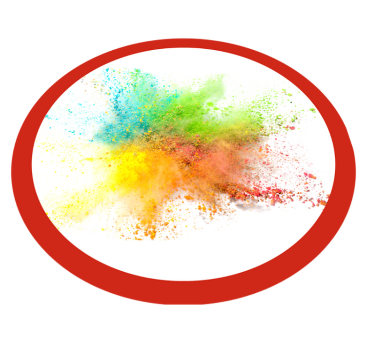 Tapete de quarto colorido com tinta a pó - TenStickers