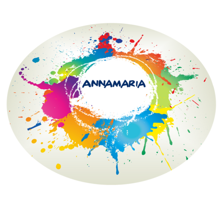 Tapete vinílico juvenil salpicos com nome - TenStickers