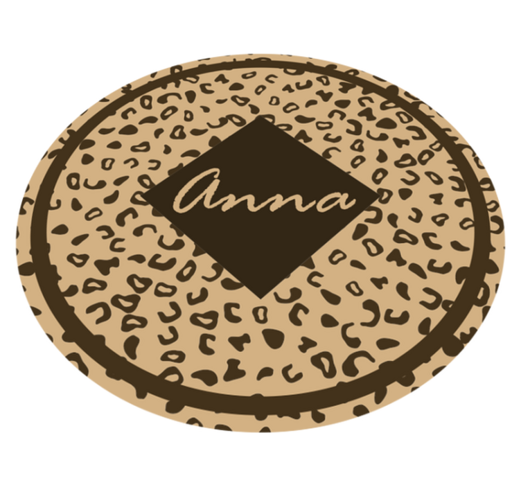 Tapete vinílico quarto nome com estampa de leopardo - TenStickers