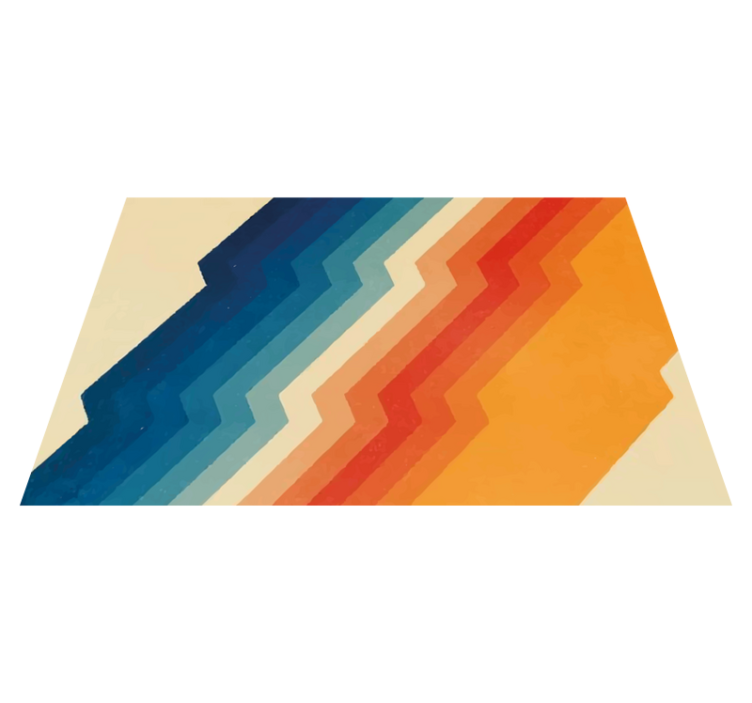 Tapete vinílico sala de estar ziguezague dinâmico - TenStickers