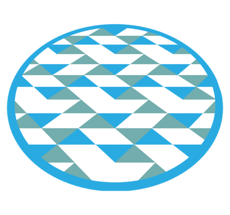 Tapete vinílico geométricas elementos azuis e verdes - TenStickers