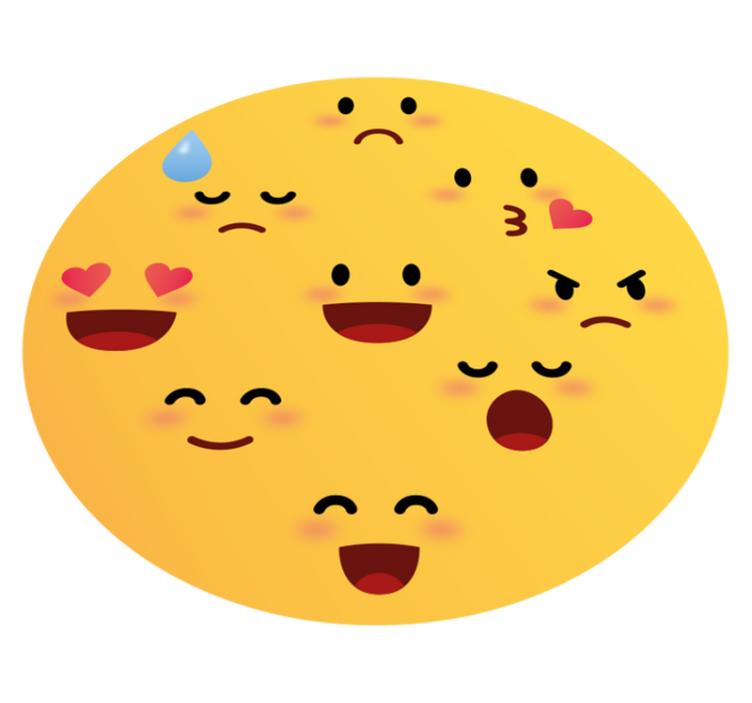 Tapete vinílico juvenil colagem de emojis - TenStickers