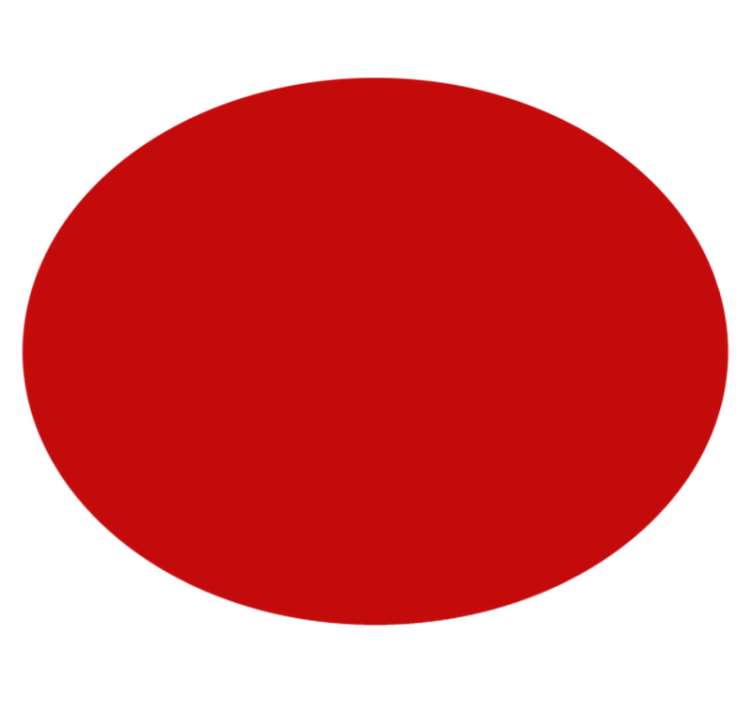 Tapete vinílico redondo círculo vermelho sólido - TenStickers