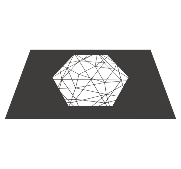 Tapete vinílico geométricas padrão hexagonal abstrato - TenStickers