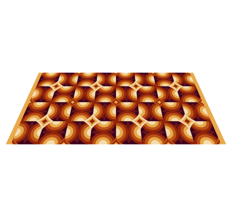 Tapete de vinil em azulejos laranja dos anos 70 - TenStickers