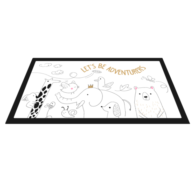 Tapete vinílico para bebés cena de aventura animal - TenStickers