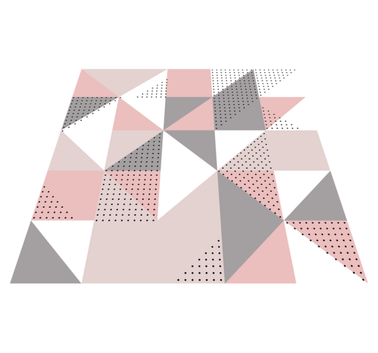 Triângulos nórdicos pastel tapete de vinil nórdico - TenStickers