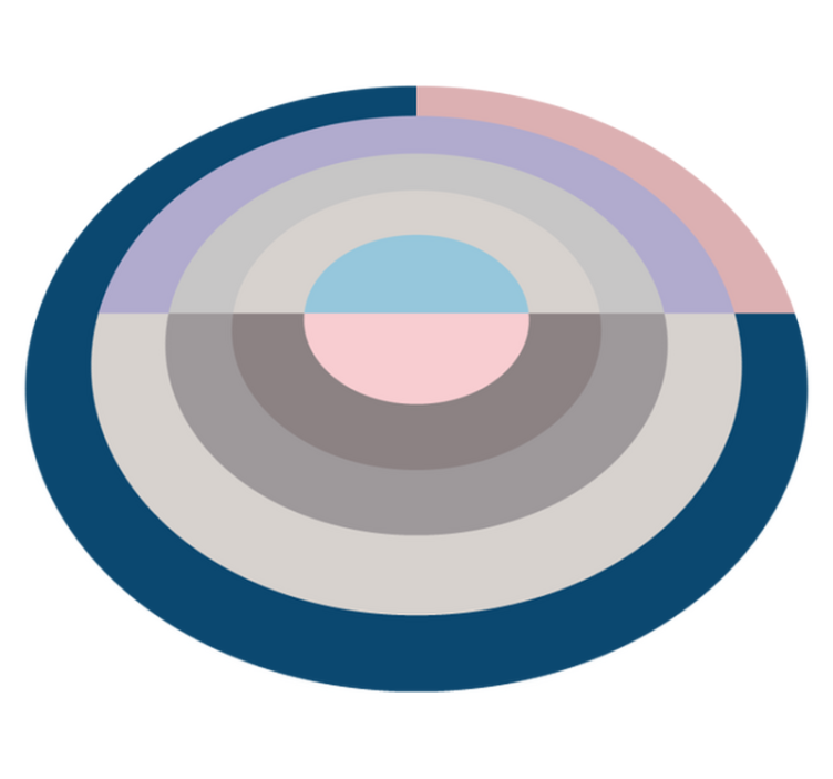 Tapete vinílico moderno paleta de cores circular - TenStickers