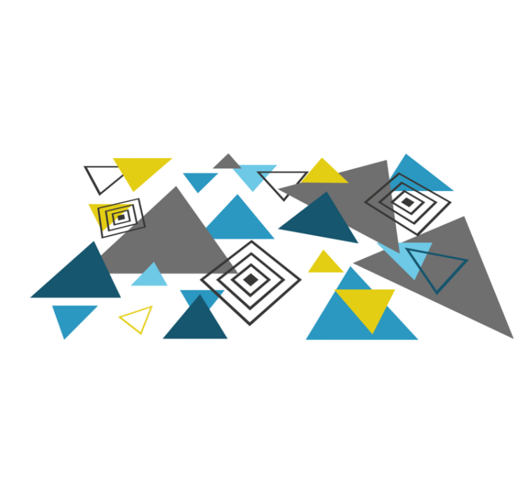 Tapete vinílico geométricas padrão de triângulos abstratos - TenStickers