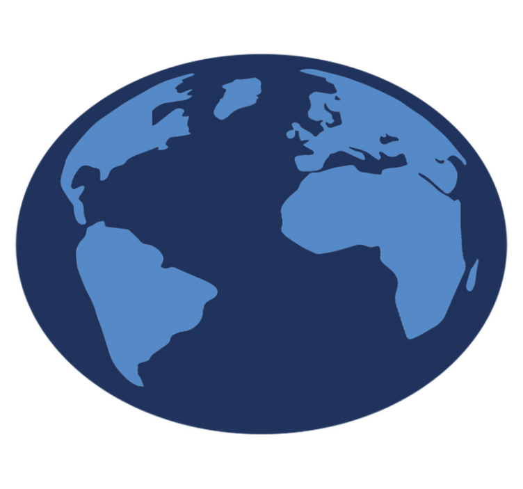 Tapete vinílico de mapa mundial representação do globo - TenStickers