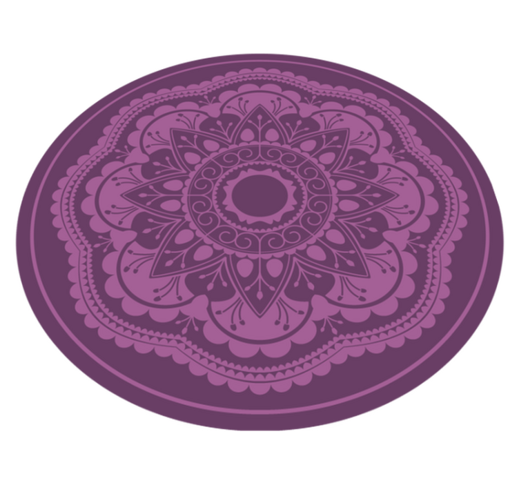 Tapete vinílico de mandala design circular roxo - TenStickers