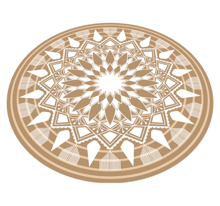 Tapete vinílico de mandala geometria sofisticada - TenStickers