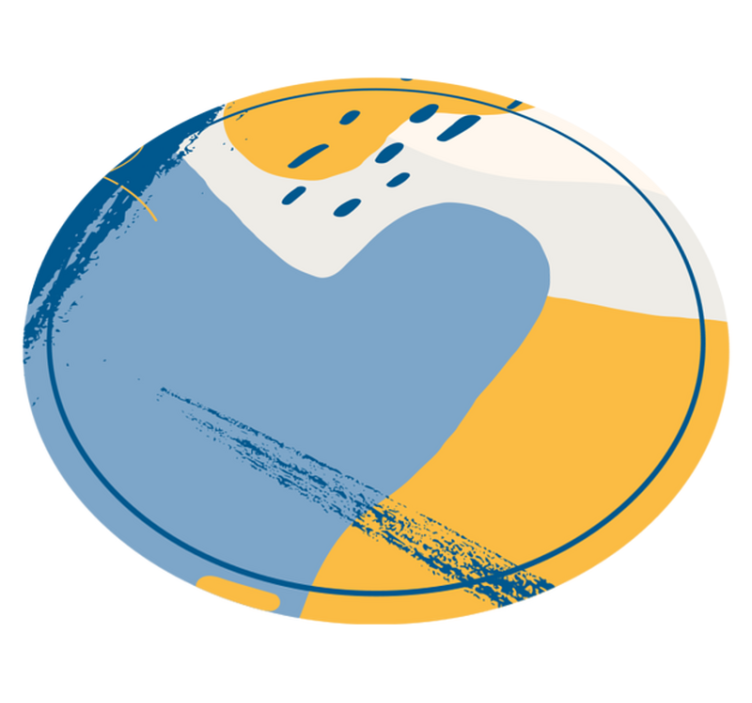 Tapete vinílico de pedras arte circular - TenStickers