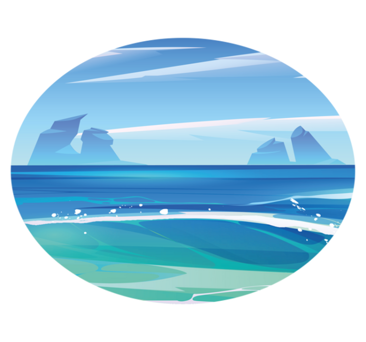 Tapete vinílico natureza serenidade costeira - TenStickers