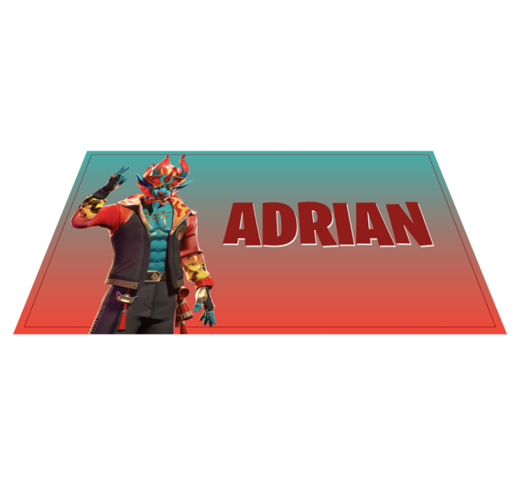 Tapete vinílico juvenil personagem de jogo com nome - TenStickers