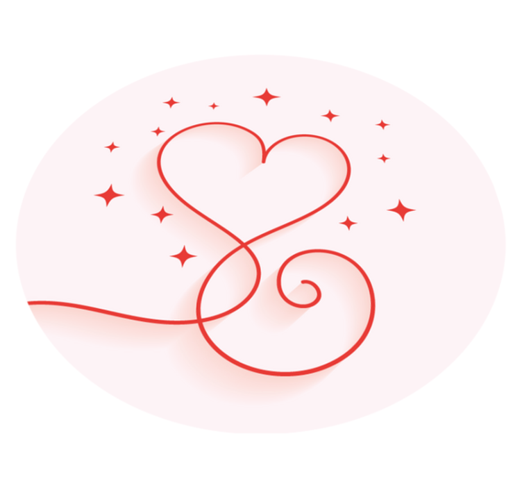 Tapete vinílico quarto padrão de redemoinho de coração - TenStickers