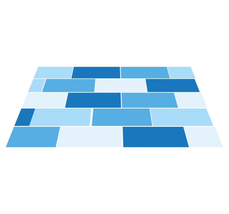 Tapete vinílico azulejos padrão de tijolo azul - TenStickers