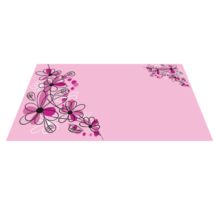 Tapete vinílico flores e plantas pingente floral rosa - TenStickers