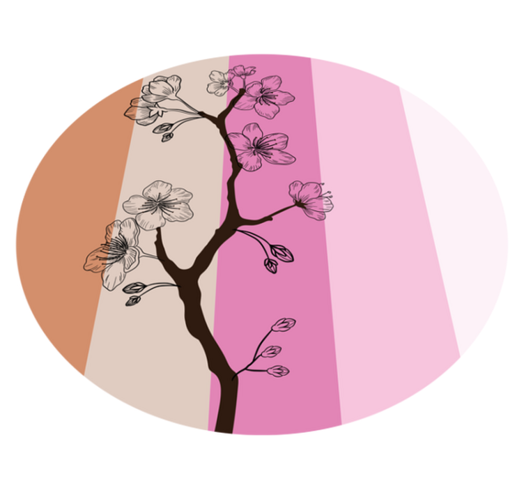 Tapete vinílico flores e plantas elegância das cerejeiras - TenStickers