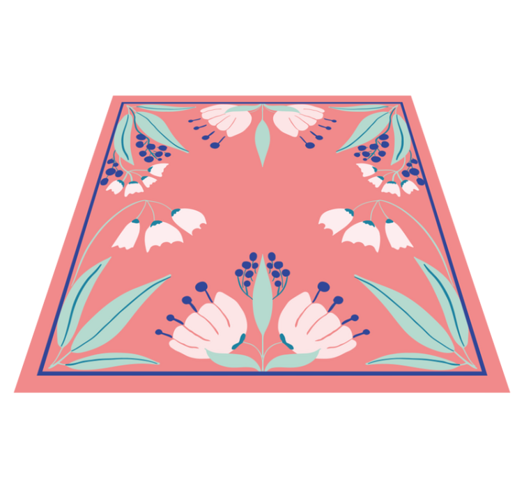 Tapete vinílico flores e plantas paleta de padrões - TenStickers