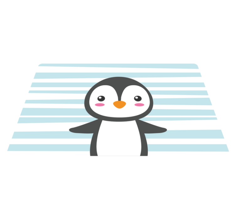 Tapete vinílico para bebés design de pinguim fofo - TenStickers