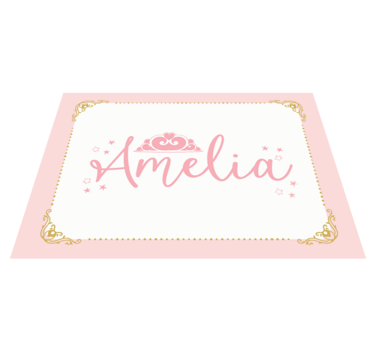 Tapete em vinil infantil design de coroa personalizado - TenStickers