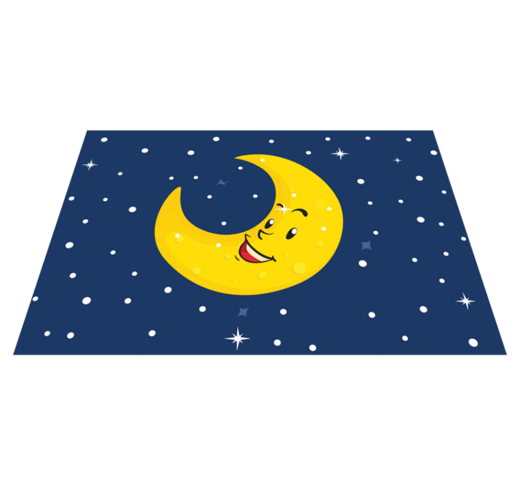 Tapete vinílico para bebés lua feliz sorrindo - TenStickers