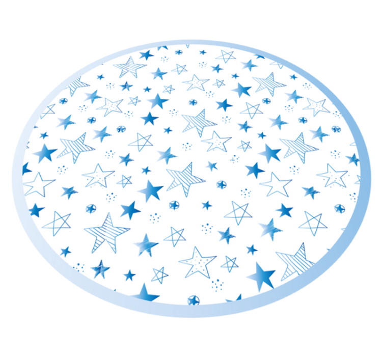 Tapete vinílico para bebés padrão azul estrelado - TenStickers
