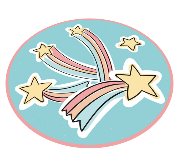 Um tapete de vinil estrela arco-íris cadente - TenStickers