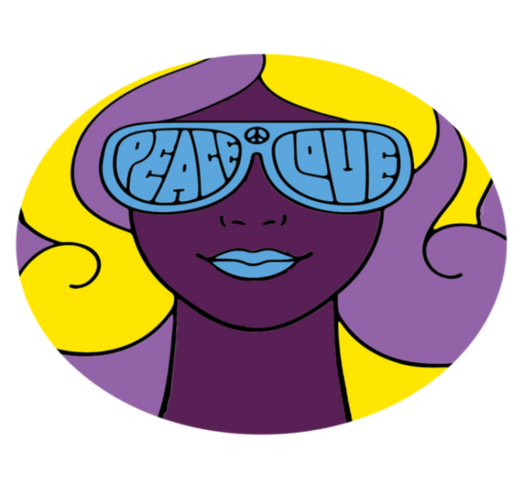 Tapete vinílico juvenil ícone de paz e amor - TenStickers