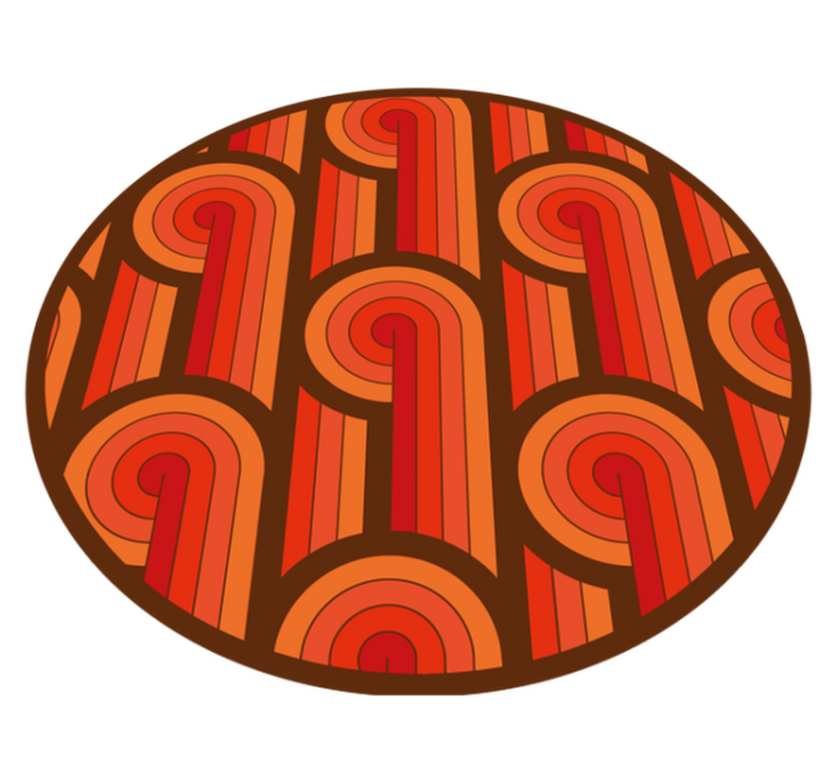 Tapete vinílico redondo estampa circular vintage - TenStickers