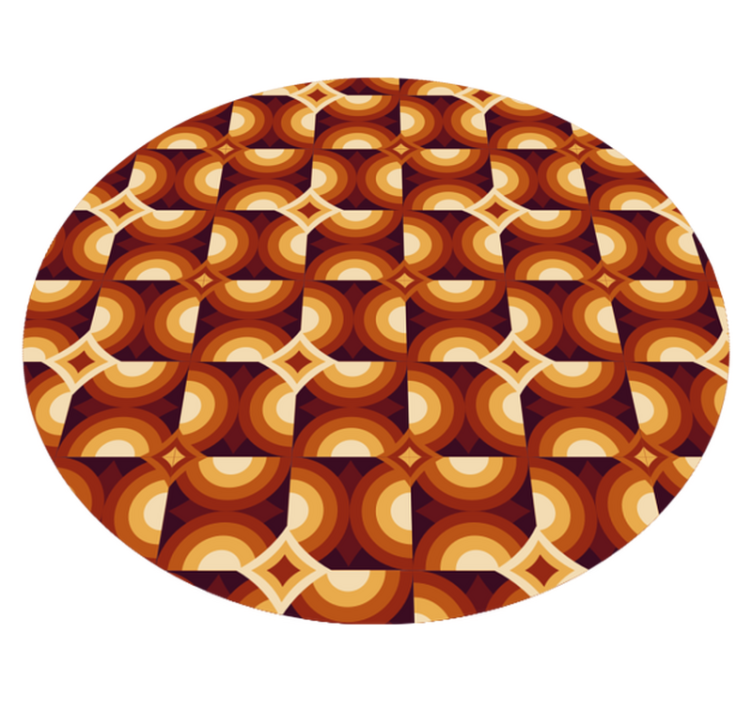 Tapete vinílico geométricas padrão de círculo vibrante - TenStickers