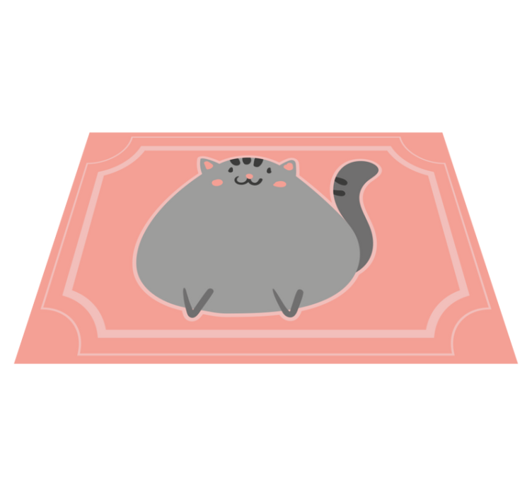 Tapete em vinil infantil adorável arte felina - TenStickers