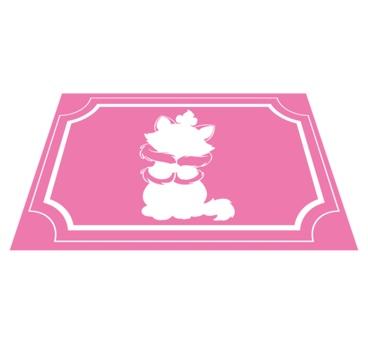 Tapete em vinil infantil silhueta de gato fofo - TenStickers