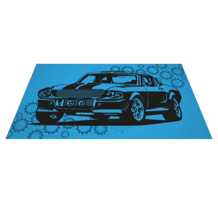 Tapete de sala de estar de muscle car lendário - TenStickers