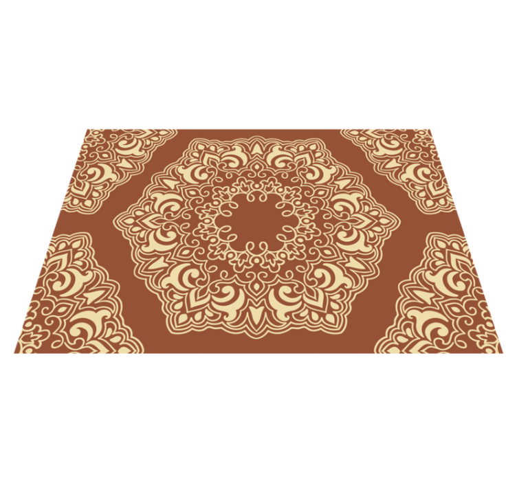 Tapete vinílico de mandala arranjo botânico complexo - TenStickers