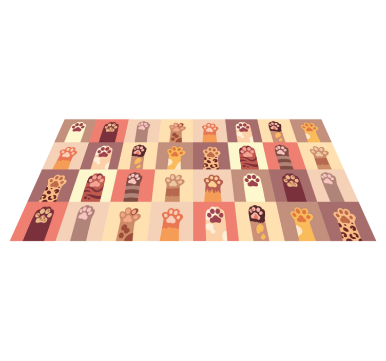 Tapete vinílico estampa de animal pegadas vibrantes - TenStickers