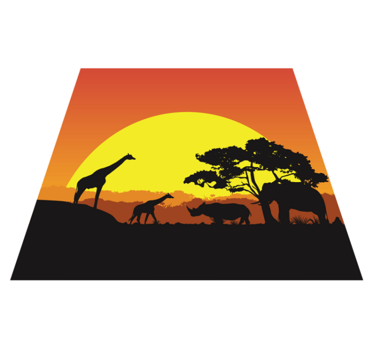 Tapete moderno de savana africana - TenStickers